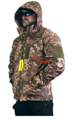 Костюм Soft Shell зимовий піксель підкладка Omni-Heat. Зимова форма зсу військова: куртка + напівкомбінезон 46-60 розміри