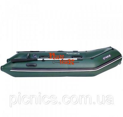STM-280-40 лодка ШТОРМ надувная моторная двухместная ПВХ (STORM) со сланью увеличиным балоном и стационарным т