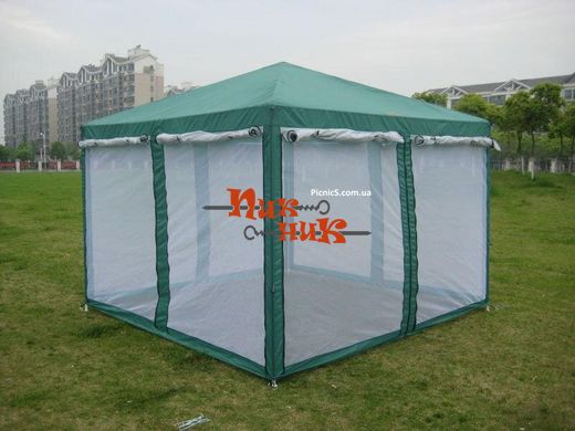 2902 GREENCAMP Тент-шатер 3х3 м сталевий каркас. Шатер павільйон садовий 3 * 3, 23 кг
