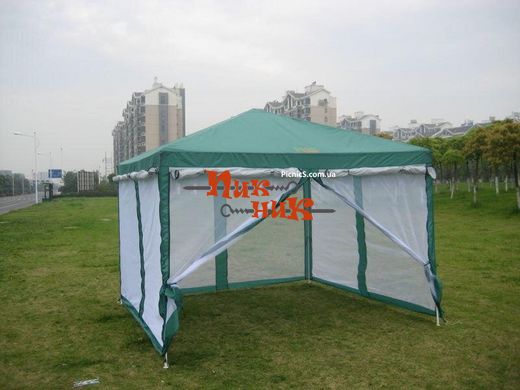 2902 GREENCAMP Тент-шатер 3х3 м стальной каркас. Шатер павильон садовый 3*3, 23 кг