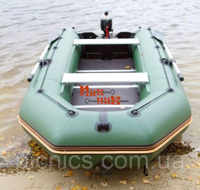 КМ-360D човен КОЛІБРІ надувний п'ятимісний кільовий моторний ПВХ (Kolibri), жорсткий розбірний настил, рухливі