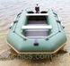 КМ-360D лодка КОЛИБРИ Зеленая надувная пятиместная килевая моторная ПВХ (Kolibri), жесткий разборной настил, подвижные