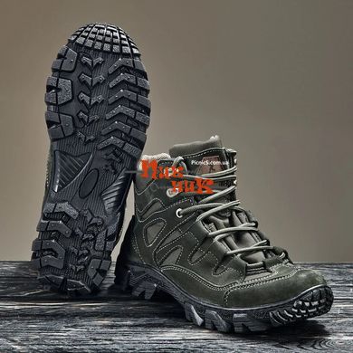 Армійські черевики натуральна шкіра жіночі чоловічі олива демісезон 40-45 розмір