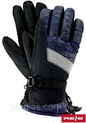 Лыжные перчатки REIS ACTIVE утепленные зимние, усиленные кожей на ладони, до -30