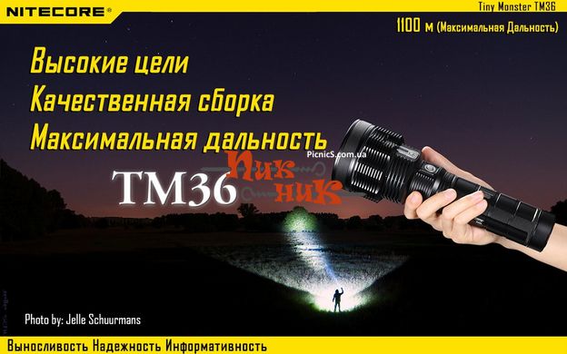 Фонарь Nitecore TM36 (Luminus SBT-70, 1800 люмен, 8 режимов, NBP52)