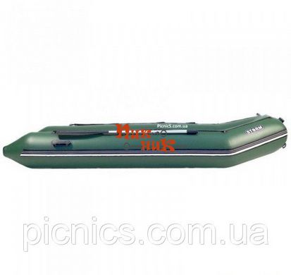 STK-330 лодка ШТОРМ надувная килевая четырехместная ПВХ (STORM) с жестким полом и стационарным транцем серии С