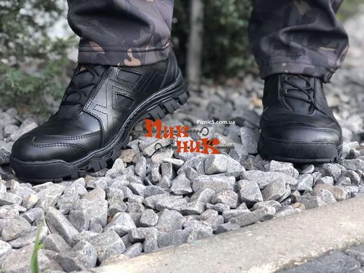 Армейские кроссовки военные кожа мужские черные 40-46 размер