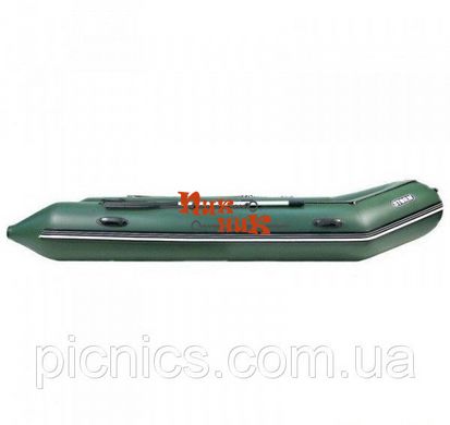 STK-380 лодка ШТОРМ надувная килевая четырехместная ПВХ (STORM) с жестким полом и стационарным транцем серии С