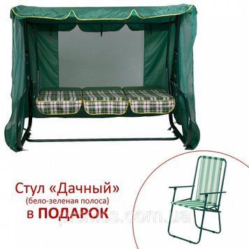 Качели "Фемели" (Бязь, Зеленая клетка)