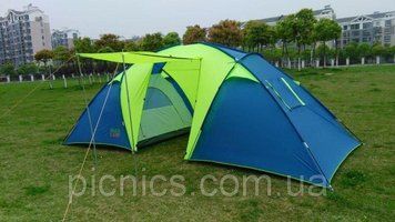 Green Camp 1002 шестиместная палатка для кемпинга две больших комнаты + тамбур