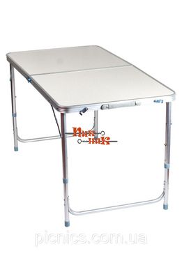 Стол для пикника и кемпинга + 4 стула, 120х60х3 см в чехле, серый