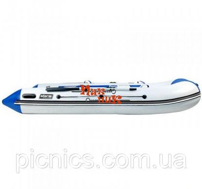 STK-360Е лодка ШТОРМ надувная килевая четырехместная ПВХ (STORM) с жестким полом и стационарным транцем серии