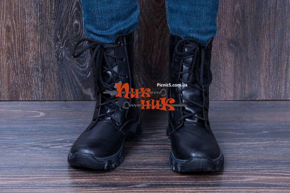 Військові берци черевики - взуття полегшені чоловічі жіночі демісезонні натуральна шкіра чорні