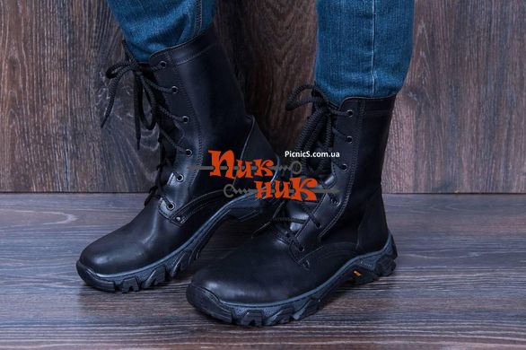 Військові берци черевики - взуття полегшені чоловічі жіночі демісезонні натуральна шкіра чорні