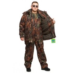 Камуфляжний зимовий костюм мембранний Великі розміри NOSIB для полювання риболовлі "трійка" XXL