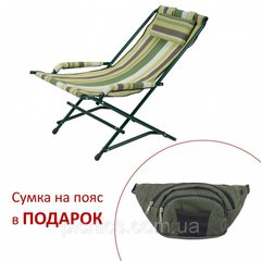 Кресло "Качалка" d20 мм (текстилен зеленая полоса)