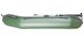 BARK B-250NDK (В-250 НДК) надувная лодка ПВХ гребная двухместная навесной транец + передвижные сиденья + слань книжка, Зелёный
