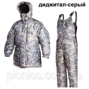 Зимовий костюм для полювання Єгер Діджитал сірий, L (52/54)