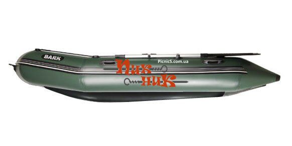 BARK BT-290SD (ВТ-290СД) килевая надувная лодка ПВХ моторная двухместная жесткий разборной настил + передвижные сиденья, Зелёный
