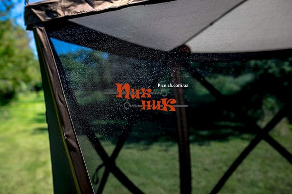 Шатер туристический с москитной сеткой автомат 3,6х3,6 Тент палатка кемпинговая GREENCAMP 2905