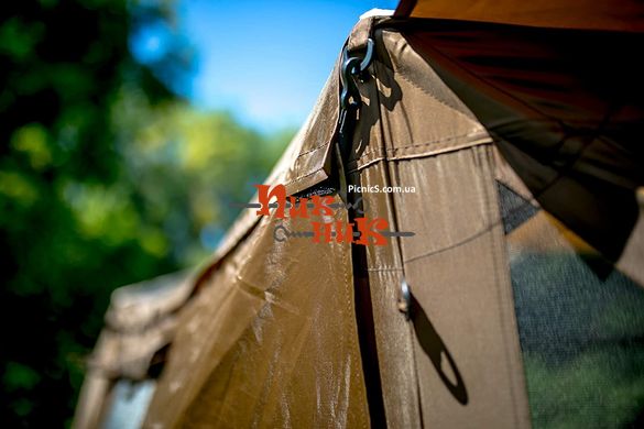 Шатер туристический с москитной сеткой автомат 3,6х3,6 Тент палатка кемпинговая GREENCAMP 2905