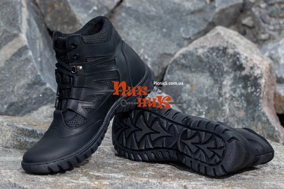 Военные ботинки ПАМИР армейские легкие летние кожаные черные 44 размер