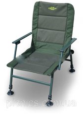 Кресло раскладное карповое с подлокотниками CARP PRO CPH7145 зеленое прочное