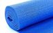 Коврик для фитнеса и йоги 1,73м x 0,61м x 4мм + резинка переноска. Синий