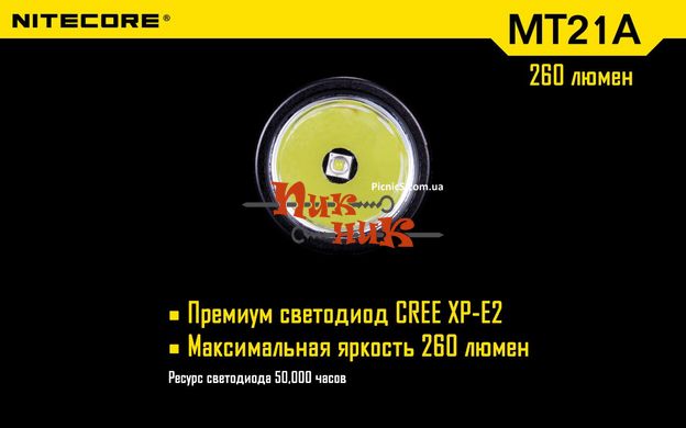 Фонарь Nitecore MT21A (Cree XP-E2 R2, 260 люмен, 6 режимов, 2xAA)