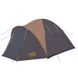 1004 GREENCAMP Палатка четырехместная з тамбуром двошарова коричнево-сіра