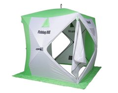 Зимний куб палатка 2/3 для рыбалки зонтичного типа 180*180*205 см зеленая, Белый