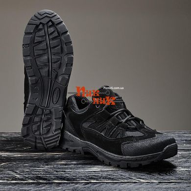Військова взуття річна кросівки чоловічі нубук + сітка чорні 40-46 розмір