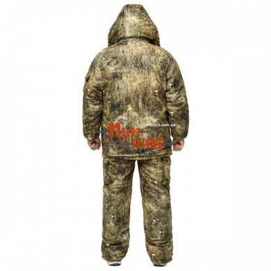 Камуфляжный зимний костюм Луговая трава охотничий рыбацкий , удлиненная куртка + полукомбинезон