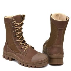 Армійська взуття - берці армійські полегшені чоловічі демісезонні шкіряні коричневі