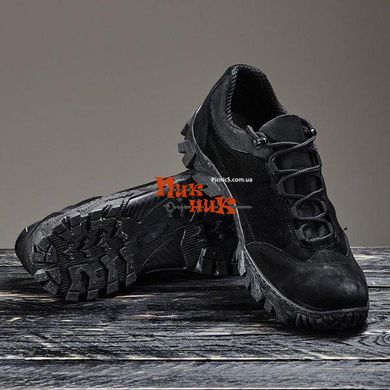 Военные кроссовки для мужчин лето нубук + замш черные 40-46 размер