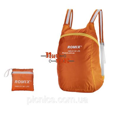 Рюкзак спортивный легкий складной непромокаемый оранжевый