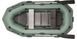 BARK B-270PD (В-270 ПД) надувная лодка ПВХ трехместная гребная, реечный настил + привальный брус + передвижные сиденья, Зелёный