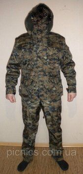 Дюспобондинг Костюм демисезонный Цифра хаки шерстяная основа для охоты и рыбалки
