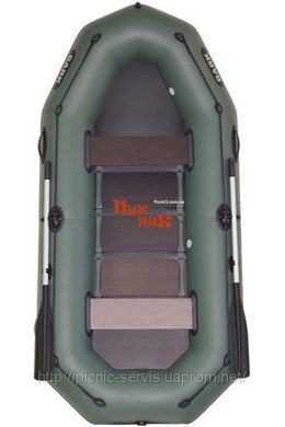 В-280Р BARK надувная лодка ПВХ гребная трехместная реечный настил + привальный брус