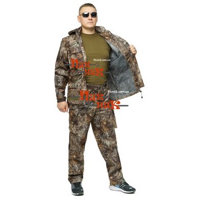 Рыболовный охотничий костюм летний / демисезонный мембрана для рыбака и охотника, камуфляж Лесная чаща