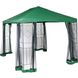 Шатер-павильон дачный с москитной сеткой 3х4 м, высота 2,70 м, вес 22 кг зеленый